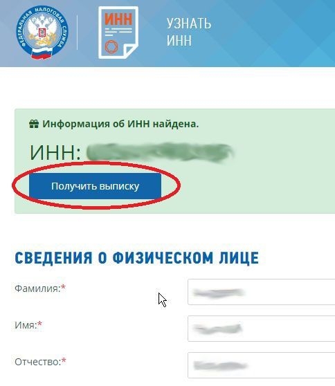 Информационное сообщение  Сведения об ИНН можно получить в выписке из ЕГРН.